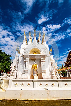 The Pong Sunan temple with clouds in Phrae province