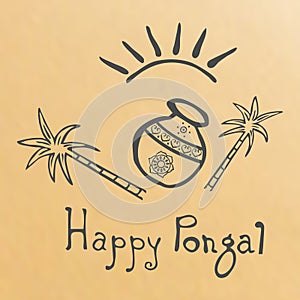 Pongal grunge rubber stamp on white background