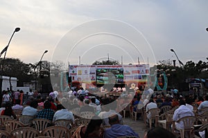 Evening musical celebration for Pongal festival in Pondicherry - harvest festival of South India - India tourism