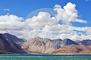 Pongong Tso lake, Ladakh, Jammu & Kashmir, India photo