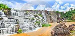 Pongour waterfall. Panorama