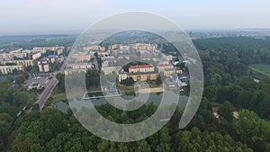 Poniatowa, small city, aerial view