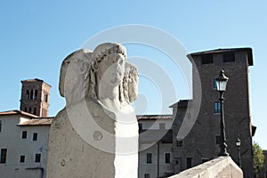 The Pons Fabricius in Rome photo