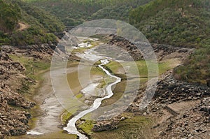 The Ponsul River is a affluent of the Tejo River, in Portugal, and is a very large river. At this time it is completely dry, witho photo