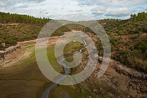 The Ponsul River is a affluent of the Tejo River, in Portugal, and is a very large river. At this time it is completely dry, witho photo