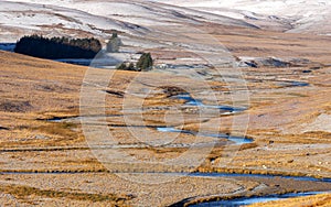 Pont Ar Elan, Elan valley, wales in winter