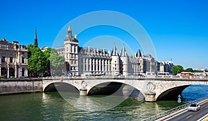 Pont au Change Bridge and Conciergerie Castle, Paris