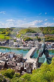 Pont Charles de Gaulle bridge in Dinant, Belgium