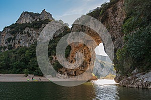 The Pont d'Arc is a large natural bridge.