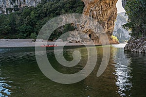 The Pont d'Arc is a large natural bridge.