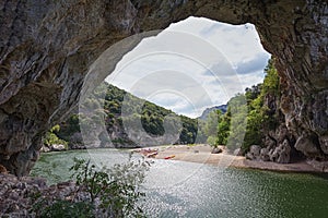 The Pont d'Arc is a large natural bridge.