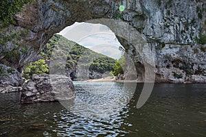 The Pont d'Arc is a large natural bridge.