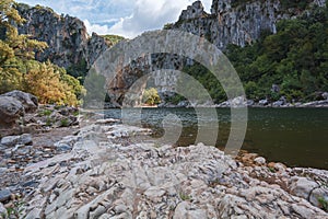 The Pont d'Arc is a large natural bridge.