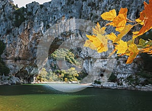 The Pont d'Arc is a large natural bridge.