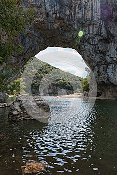 The Pont d'Arc is a large natural bridge.