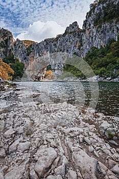 The Pont d'Arc is a large natural bridge.