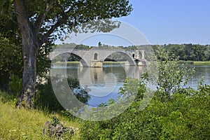 The Pont d`Avignon on the Petit RhÃ´ne