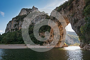 The Pont d'Arc is a large natural bridge.