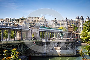 Pont de Bir-Hakeim and subway, Paris, France