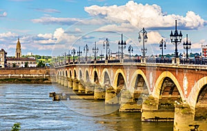 Pont de pierre in Bordeaux - France