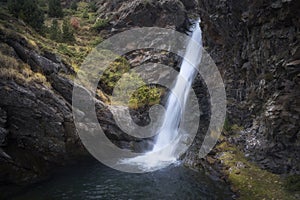 Pont de Rus Waterfall in Vall Fosca, Catalan Pyrenees