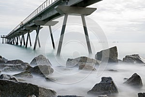 Pont del Petroli, Badalona, Spain photo