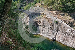 The Pont du Diable or Devil Bridge is a Roman bridge that spans the river Ardeche