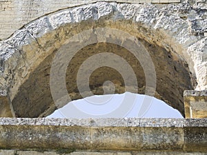 Pont du Gard architecture detail, France