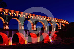 Pont du Gard night