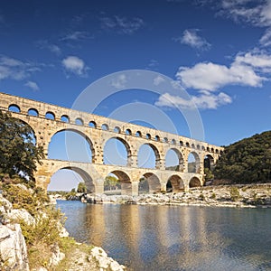 Pont du Gard Roman Aquaduct Languedoc-Roussillon France