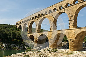 Pont du Gard, roman bridge in Provence, France