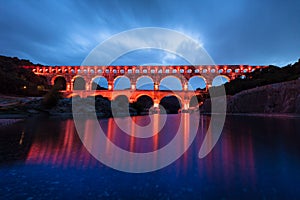 The Pont du Gard, southern France, Europe. photo