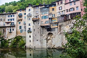 Pont-En-Royans, a charming picturesque medieval village in the Vercors national park,