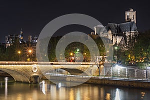 Pont Louis Philippe at night photo