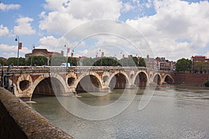 Pont Neuf bridge Toulouse river La Garonne