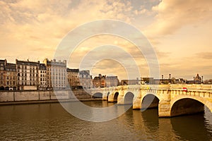 Pont Neuf bridge over the Seine River at Ile de la Cite, Paris