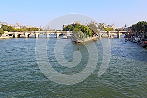Pont Neuf and the Ile de la Cite in Paris, Francs