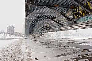 Pont Papineau Leblanc bridge over Praries river