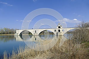 Pont Saint-Benezet on the Rhone River in Avignon