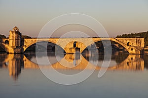 Pont Saint-Benezet on Rhone River in Avignon