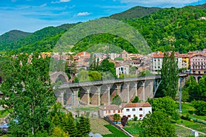 Pont vell at Sant Joan de les Abadesses village in Spain