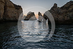 Ponta da Piedade or Piety`s Point near Lagos, in Algarve, Portugal