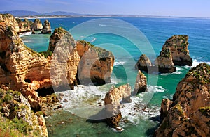 Ponta de Piedade in Lagos, Algarve region, Portugal