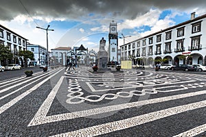 Ponta Delgada, Azores, Portugal - April 20, 2015: Portas da Cida