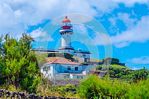 Ponta do Topo lighthouse at Sao Jorge island at the Azores, Port
