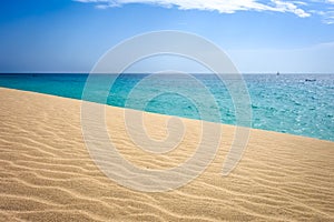 Ponta preta beach and dune in Santa Maria, Sal Island, Cape Verde