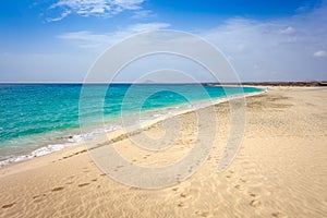 Ponta preta beach and dune in Santa Maria, Sal Island, Cape Verde