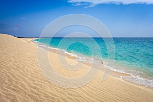 Ponta preta beach and dune in Santa Maria, Sal Island, Cape Verde