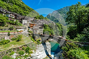 Pontboset in the Champorcher Valley. Aosta Valley, northern Italy.