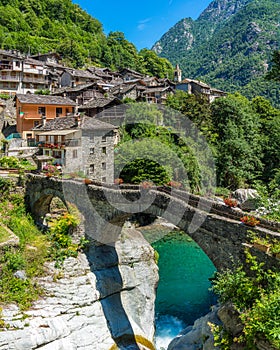 Pontboset in the Champorcher Valley. Aosta Valley, northern Italy.